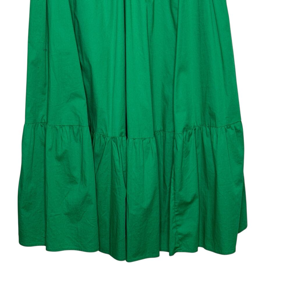 TORRID Midi Poplin Tiered Jelly Bean Green Dress Size 1X Prairie Cottagecore - Picture 4 of 9